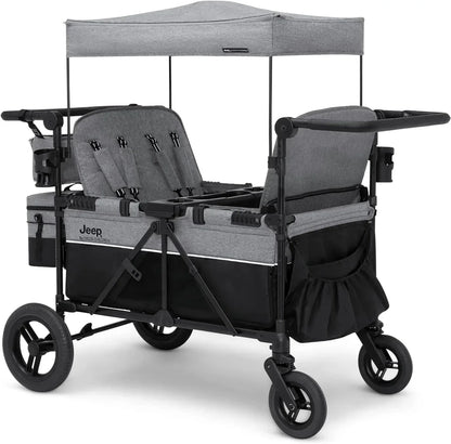 Jeep Wrangler Deluxe 4-seater Stroller By Delta Children Premium Quad Stroller