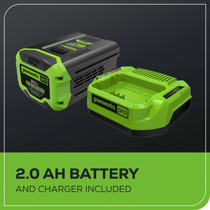 Greenworks 60V 8 In. Brushless Cordless Edger, 2.0 Ah Battery And Charger Included