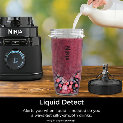 Ninja Detect Kitchen System Power Blender Plus Processor With Blend Sense Technology, Silver, TB400