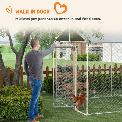 PawHut 19.7' x 7.5' x 7.5' Outdoor Dog Kennel With Waterproof Roof
