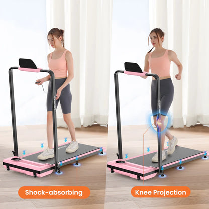 Ancheer Portable Folding Walking Pad 300lb, 7.5 MPH Under Desk Treadmill With Remote Control And LED Display