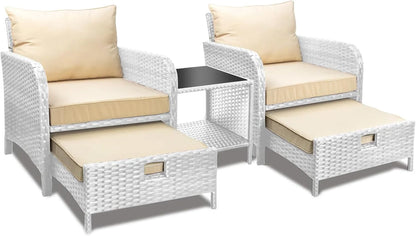Leveleve Balcony Furniture 5 Piece Patio Conversation Set