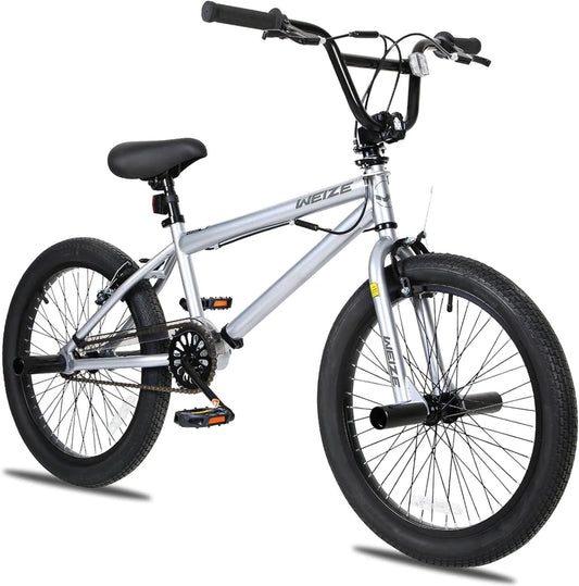 Weize Freestyle BMX Bicycle 20 In. Stunt Bike For Kids And Adults Men And Women High Strength Steel Frame 360 Degree Rotor Freestyle