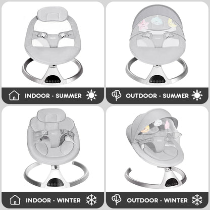 Harppa Electric Baby Swing For Infants To Toddler With 5 Speed