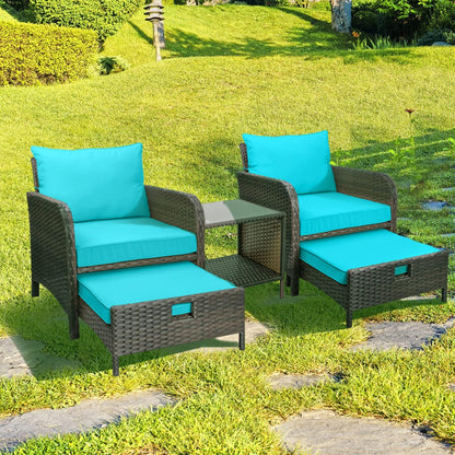 Leveleve Balcony Furniture 5 Piece Patio Conversation Set