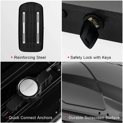 Cargo Box, Waterproof Rooftop Cargo Carrier, Heavy Duty Roof Storage Box