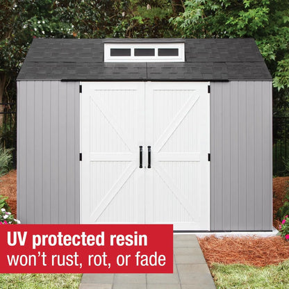 Rubbermaid Resin Outdoor Storage Shed With Floor