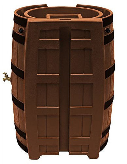 Good Ideas Rain Wizard 65 Gallon Rain Barrel With Darkened Ribs, Terra Cotta