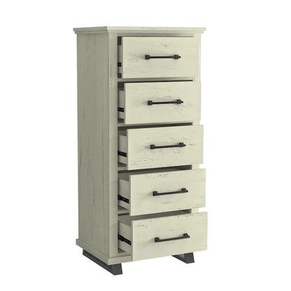 Farmhouse 4-Piece Bedroom Set, 2 Nightstand, 1 Chest And 1 Dresser