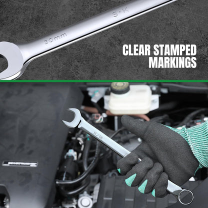 Sk 42-Piece Wrench Set, Sae And Metric, SuperKrome Finish