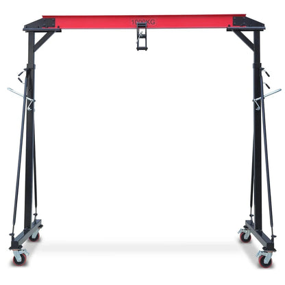 1-ton Gantry Crane, Adjustable, 2200 Lbs Lifting Capacity, Height Adjustable 96.5 In.-143.7 In, Portable Hoist For Factory, Construction Site