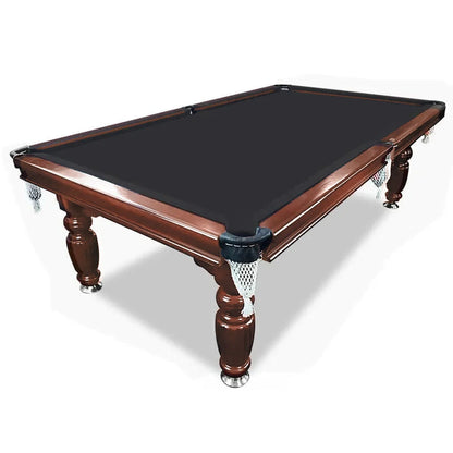 Classic Slate Pool Table With Cues And Balls Set For Home Or Lounge, Walnut Wood, 8 Ft