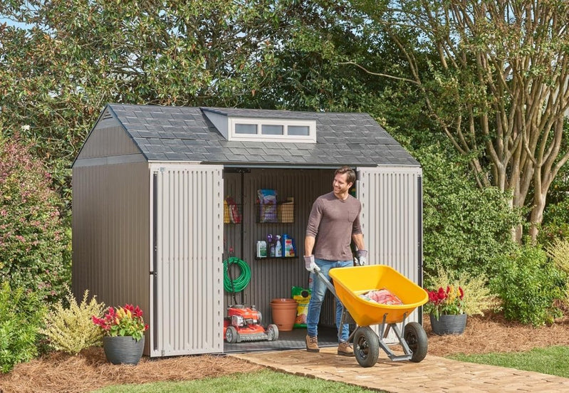 Rubbermaid Resin Outdoor Storage Shed With Floor