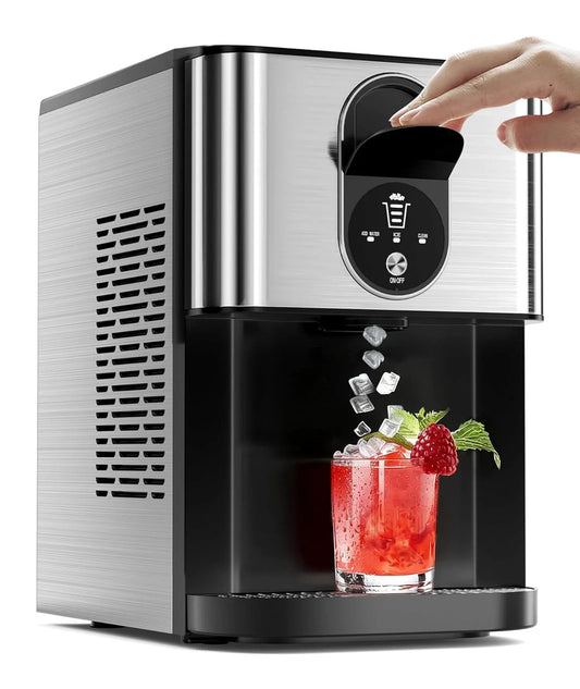 Antarctic Star Nugget Ice Maker Countertop With Soft Chewable Ice, 44Lbs/24H Portable Pellet Ice Machine With Self-Cleaning, One-Click Operation