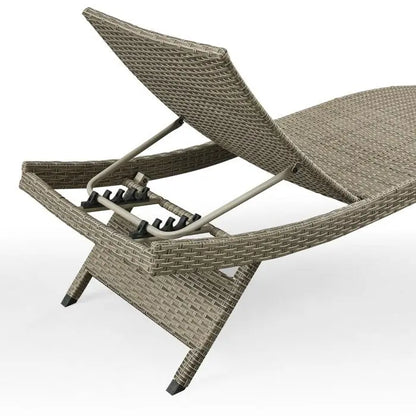 All Weather Wicker Chaise Lounge, Set Of 2