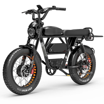 Lankeleisi x-Black Knight 1000W 2 Dual Motor 20 In. Fat Bike Fully E-Mountainbike 45Ah