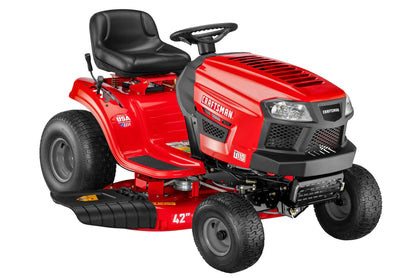 Craftsman T110 42-in Riding Lawn Mower, 17.5 HP Briggs And Stratton Engine, 7-Speed Transmission, Model 13AN77XS093
