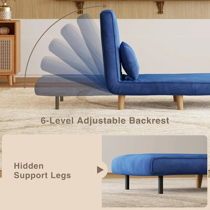 3-in-1 Sleeper Chair Bed Convertible Chair Bed Futon Sofa With Adjustable Backrest