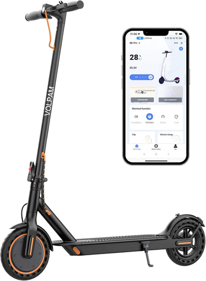Electric Scooter, 350W/500W Powerful Motor, 8.5 In./10 In. Solid Tires, 19/22Mph, 28/21/12 Miles Range, Dual Braking
