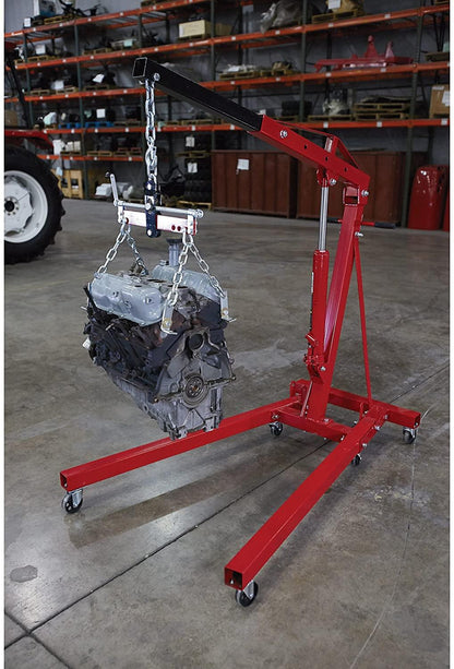 Strongway Hydraulic Engine Hoist With Load Leveler C 2-Ton Capacity, 1 In.-82 5/8 In. Lift Range