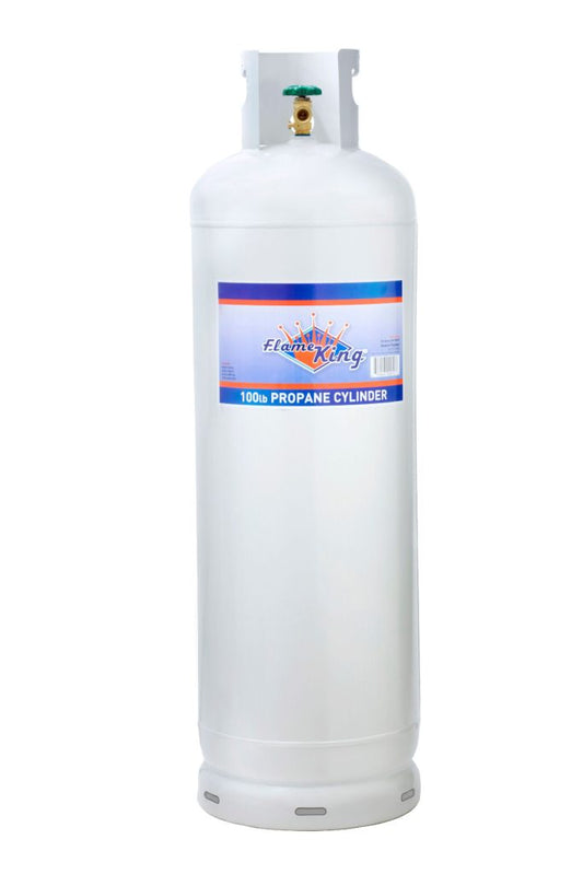 100 Lb Steel Propane Cylinder With OPD Valve, DOT Approved, Rust-Resistant, For Grills And Heaters