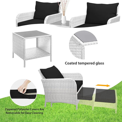 Leveleve Balcony Furniture 5 Piece Patio Conversation Set