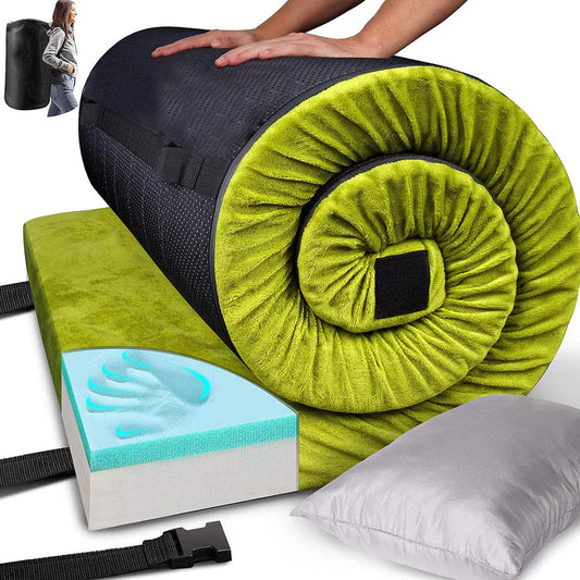 Thick Memory Foam Camping Mattress Sleeping Pad Car/Cot
