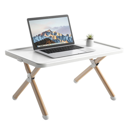 Umloy Foldable Bed Tray Desk - Portable Laptop Stand with Tablet Slot & Cooling Holes for Bed, Sofa & Floor - Ergonomic Home Office