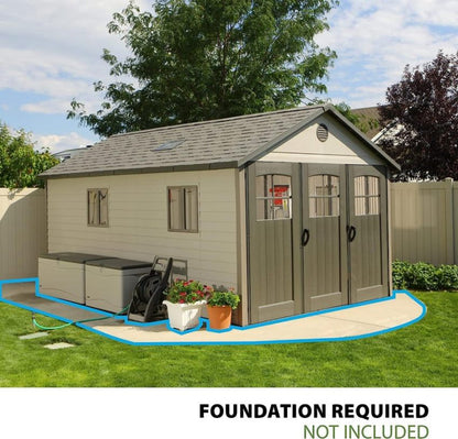 Lifespan 11 x 18.5 Ft. Outdoor Storage Shed, 11 x 18.5, Desert Sand