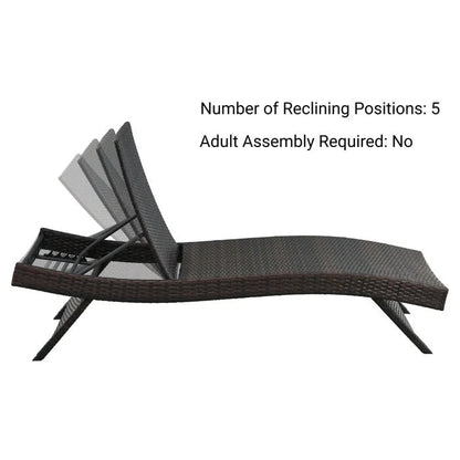 All Weather Wicker Chaise Lounge, Set Of 2