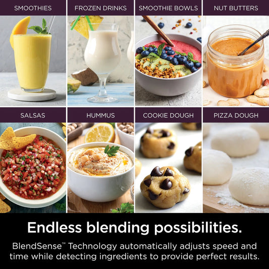 Ninja Detect Kitchen System Power Blender Plus Processor With Blend Sense Technology, Silver, TB400
