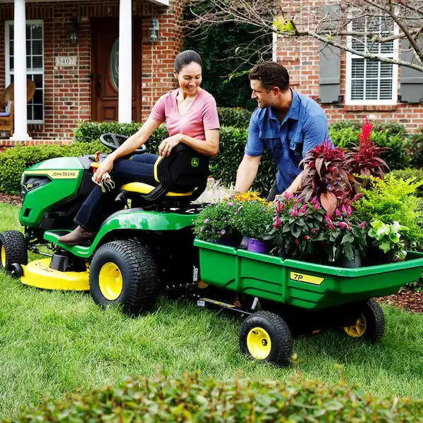 John Deere S100 Ride-On Lawnmower, 107 Cm, 42 In. Cutting Width C 17.5 Hp Petrol Hydrostatic Drive