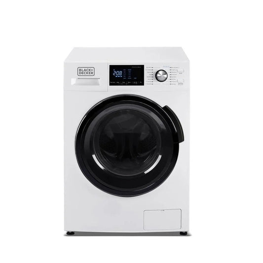 Black Plus Decker 2.7 Cu. Ft. All-in-One Washer And Dryer Combo In White BCW27MW