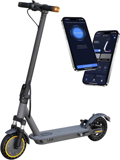 Electric Scooter, 350W/500W Powerful Motor, 8.5 In./10 In. Solid Rubber Tires, 19/22 Mph, 28/21/12 Mile Range, Dual Brakes