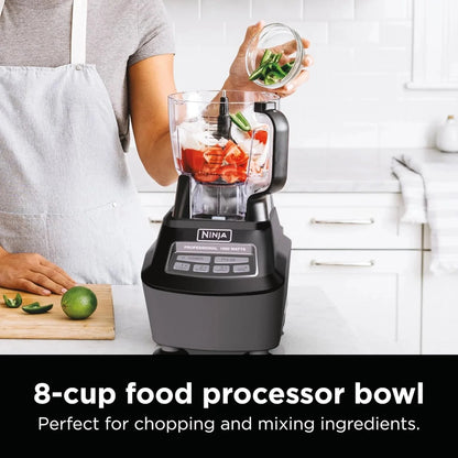 Ninja Mega Kitchen System, 1500 Watt Stand Mixer, 2.1 Liters And Food Processor, 8 Cups With 2 473 Ml Takeaway Cups