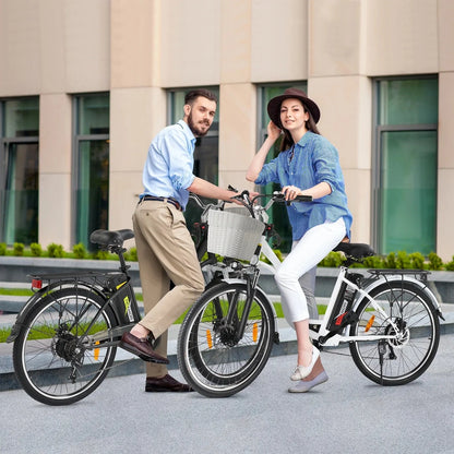 Pexmor Electric Bike For Adults, 350W, Peak 500W City Commuter Ebike 36V 12.5Ah Removable Battery