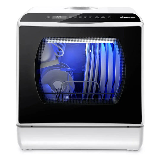 Portable Countertop Dishwasher With 5-Liter Built-In Water Tank And Air-Dry Function, 5 Washing Programs