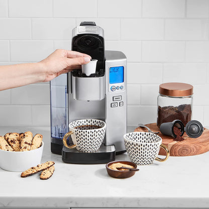 Cuisinart SS-10P1 Coffee Maker Single Serve 72-Ounce Reservoir Coffee Machine, Programmable Brewing And Hot Water Dispenser, Stainless Steel