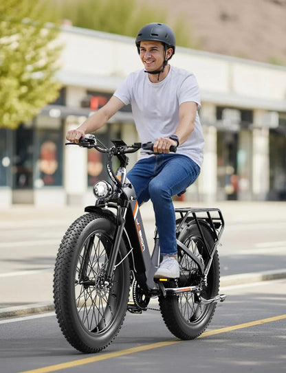 Thunder Electric Bike 1500W 30 Plus MPH 80Miles Range Fat Tire Hydraulic Disc Brakes