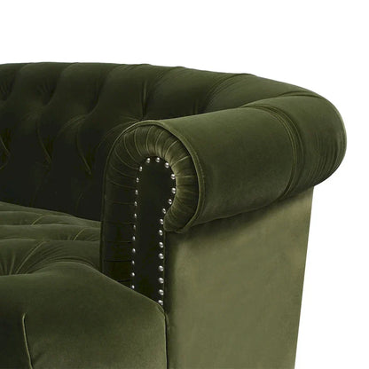La Rosa 84 Mid-Century Modern Velvet Upholstered Chesterfield Tufted Sofa