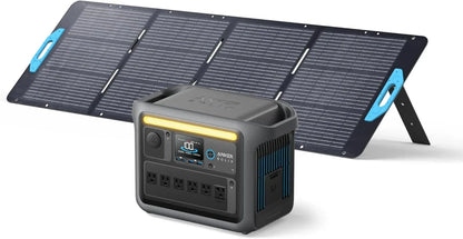 Portable Power Station 1800W, 2400W Peak Solar Generator 58 Minutes To Fully Charge