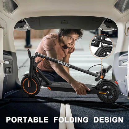 Electric Scooter, 350W/500W Powerful Motor, 8.5 In./10 In. Solid Rubber Tires, 19/22 Mph, 28/21/12 Mile Range, Dual Brakes
