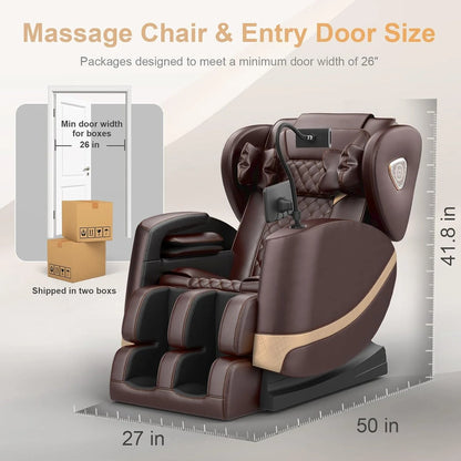 Massage Chair Full Body, Zero Gravity Massage Chair With 10 Fix Rollers, Heating, Foot Massage, Auto Modes, Bluetooth Speaker