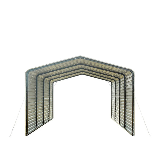 TMG-CP1220F 12' x 20' All-Steel Carport With Closed Side Walls