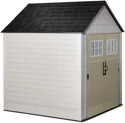 Rubbermaid Resin Outdoor Storage Shed With Floor