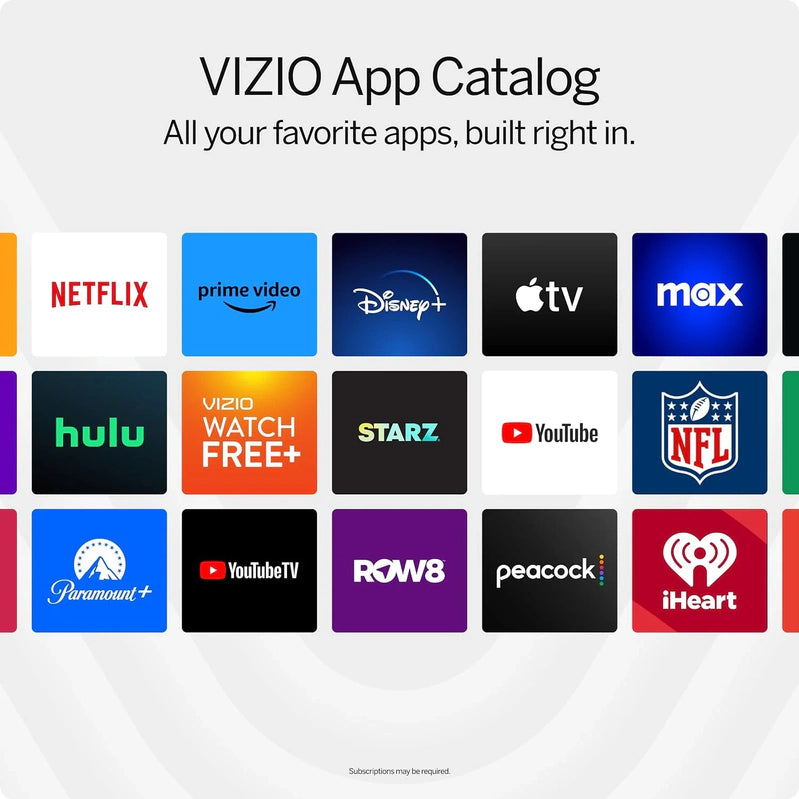 Vizio 50 In. 4K Resolution HDR Smart TV, Dolby Vision HDR/HDR10 Plus, WiFi 6, Renewed