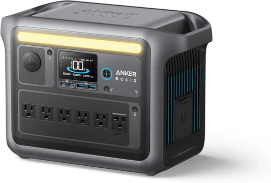 Portable Power Station 1800W, 2400W Peak Solar Generator 58 Minutes To Fully Charge
