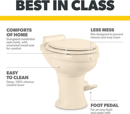 320 Series Standard Height RV Toilet, White
