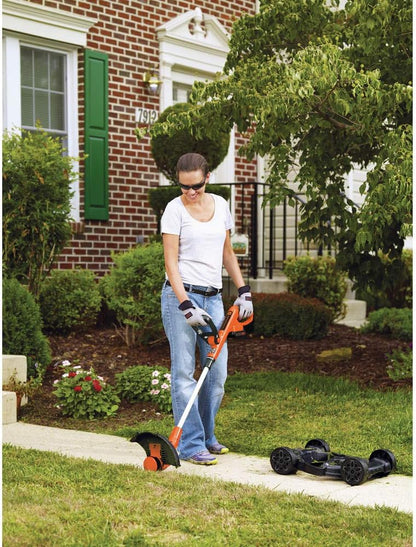 Black Plus Decker Combination String Trimmer, Lawn Mower, And Edger, Cordless 3-in-1