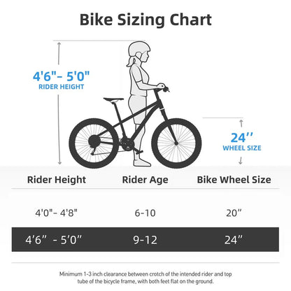 Joystar Lubbock 20 In. 24 In. Kids Mountain Bike Single Speed Bicycle